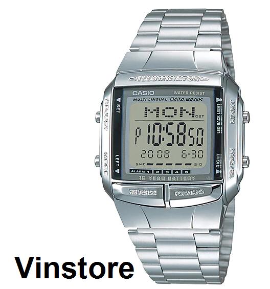 [Vinstore] Casio DB-360 Adjustable Stainless Steel Data Bank Digital Men Watch DB-360-1ADF DB-360-1A DB-360-1 DB360-1A