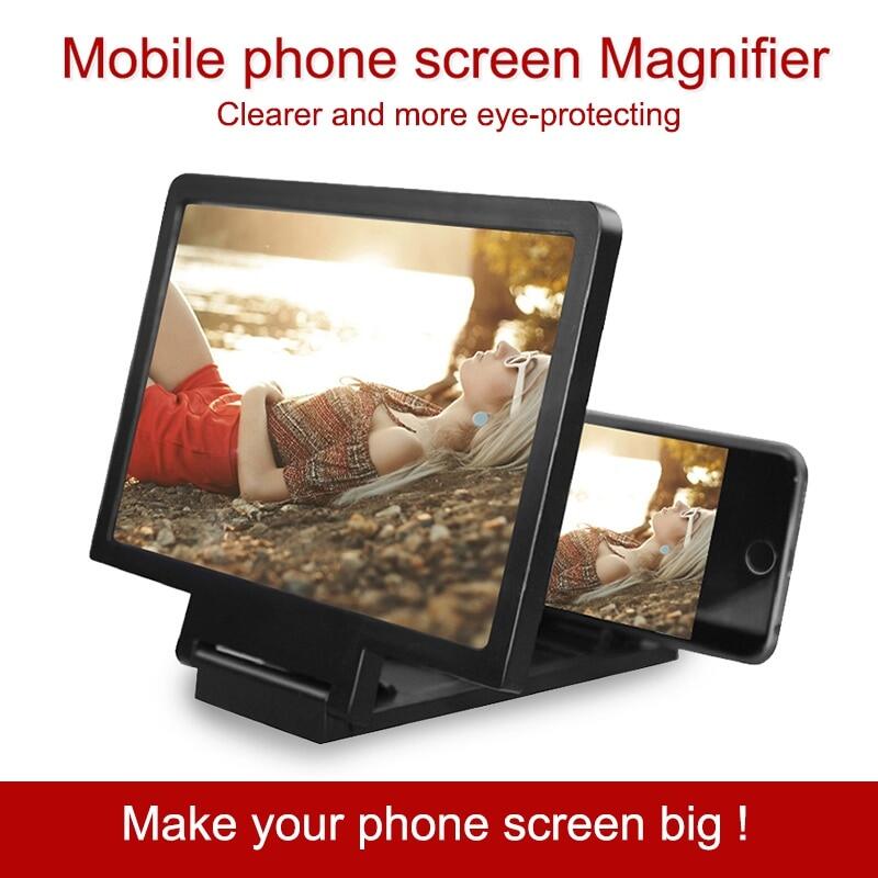 HOCE 3D Screen Amplifier Mobile Phone Screen Video Magnifier For Cell Phone Smartphone Enlarged Screen Phone Stand Bracket For iPhone Samsung Huawei Xiaomi OPPO VIVO Oneplus