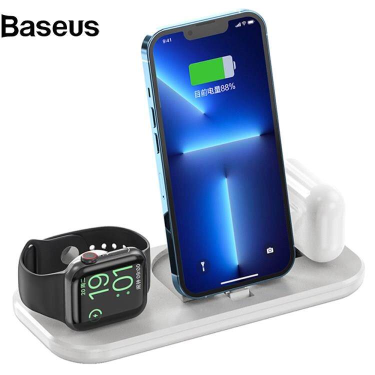 Baseus A32 3-in-1 Folding Charging Dock for iPhone AirPods Charging Station with Dual Lightning Connectors Portable Wireless Charger for Apple Watch Series?24hrs ship out?