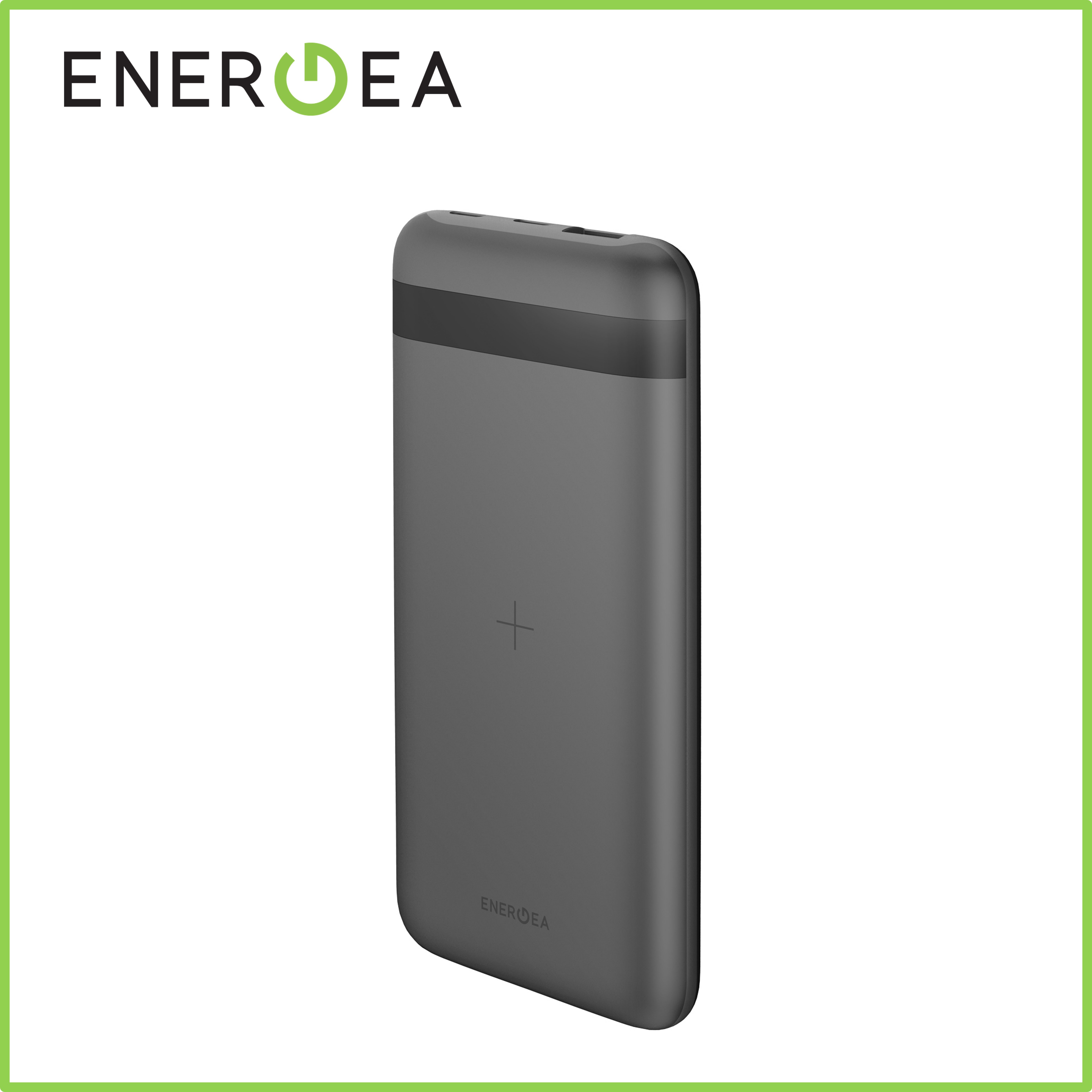 Energea Enerpac Omni 10000mAh Li-Polymer USB Type C PD Fast Wireless Charger + Lightning Input Power Bank (Gunmetal)