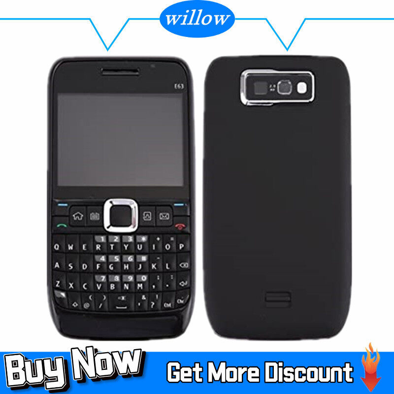 WLLW Cellphone Sale Original For Nokia E63 2.36inches RAM 128MB+ROM 256MB 2G/3G WIFI Mobile Phone Enlish Or Russian Rus Unlocked Keypad