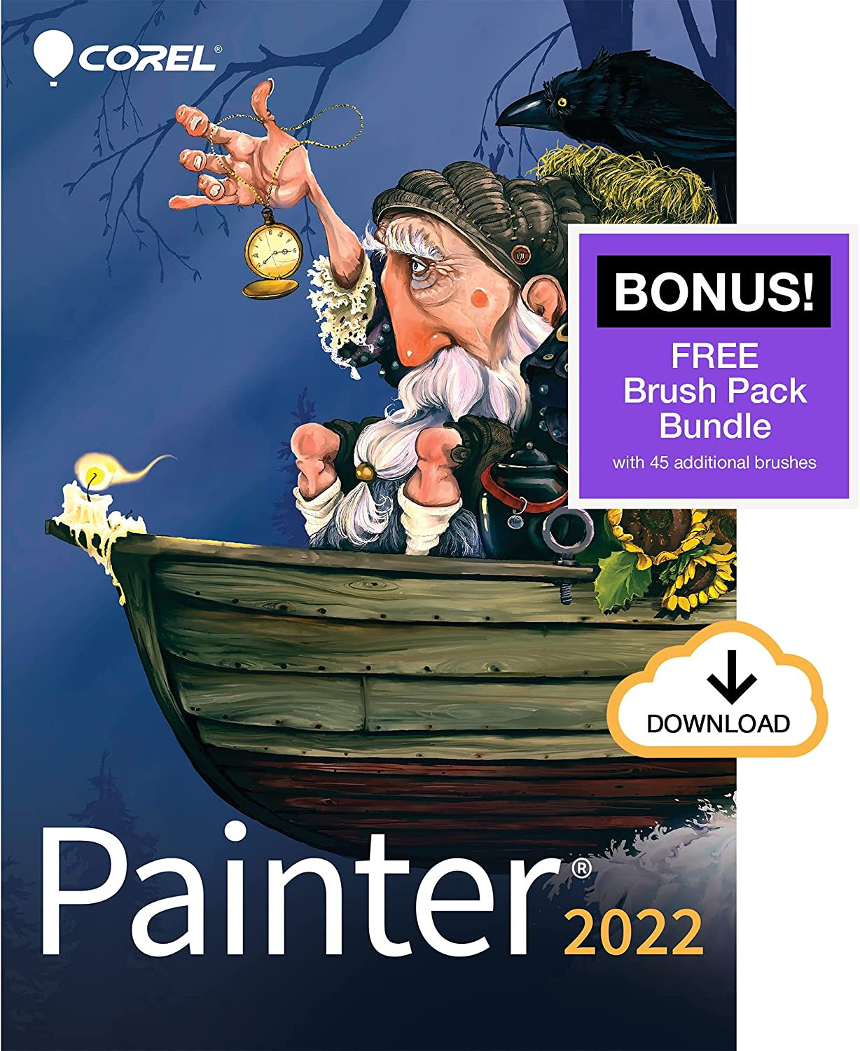 Painter 2022 | Professional Digital Painting Software | Illustration, Concept, Photo & Fine Art | Amazon Exclusive Brush Pack Bundle [PC Download] [Old Version]